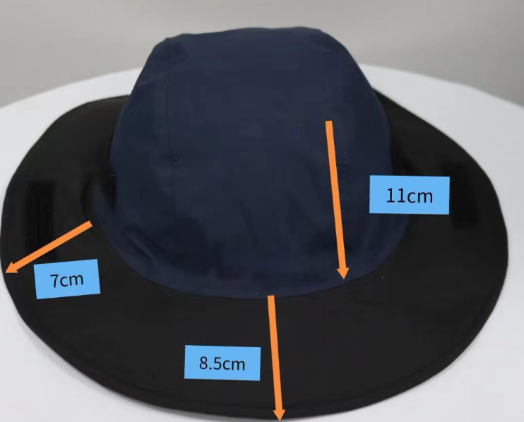 Blue Autumn-Winter Waterproof Sun Hat with Fleece Lining and Wide Brim - Image 2
