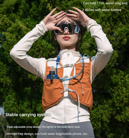 Orange Hydration Backpack for Trail Running, Marathon, and Cycling - Image 3