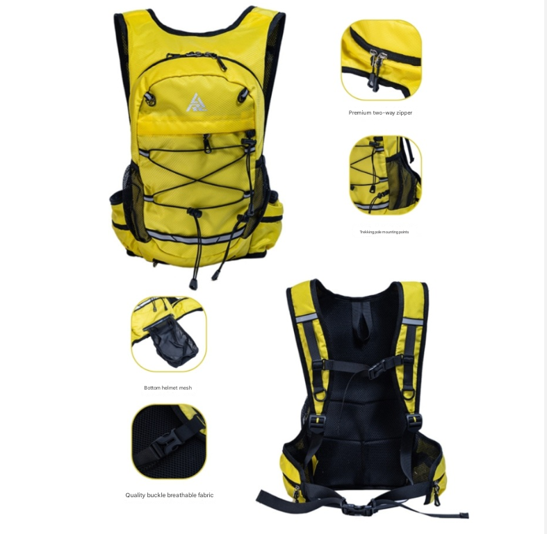 Grey Lightweight Hydration Backpack for Trail Running, Cycling, and Marathons - Image 3