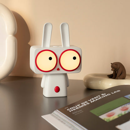 Round Eyes Cute Bobi Rabbit LED Night Light for Kids - USB Rechargeable - Image 2