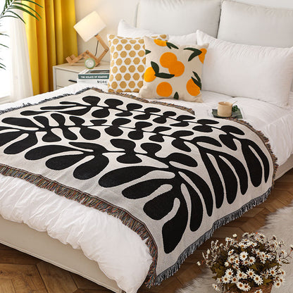 Black-white Vintage American Windline Blanket - Multi-Use Design - Image 2