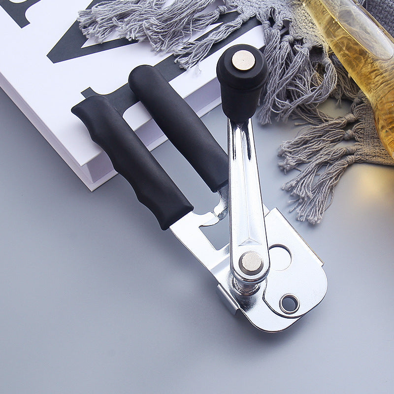 Heavy-Duty Manual Can Opener with Ergonomic Grip - Stainless Steel Cutter & Bottle Opener - Image 3
