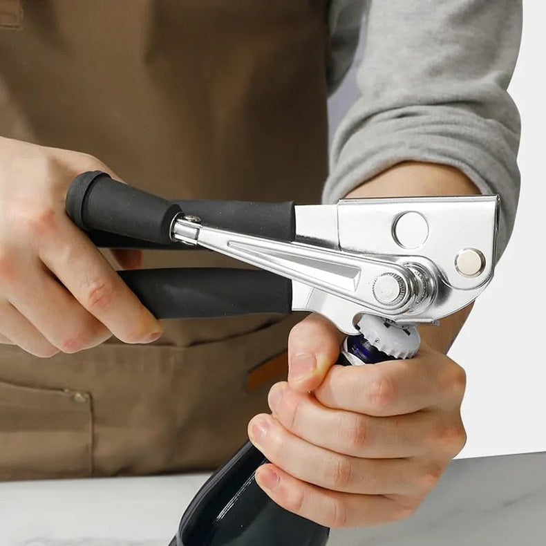 Heavy-Duty Manual Can Opener with Ergonomic Grip - Stainless Steel Cutter & Bottle Opener - Image 4