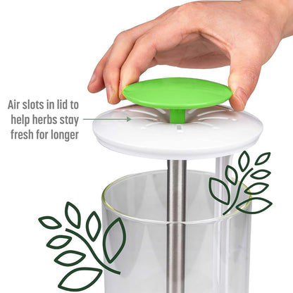 White Premium Herb Savor & Freshness Keeper - Extends Life of Herbs, Cilantro, Parsley & More - Image 3