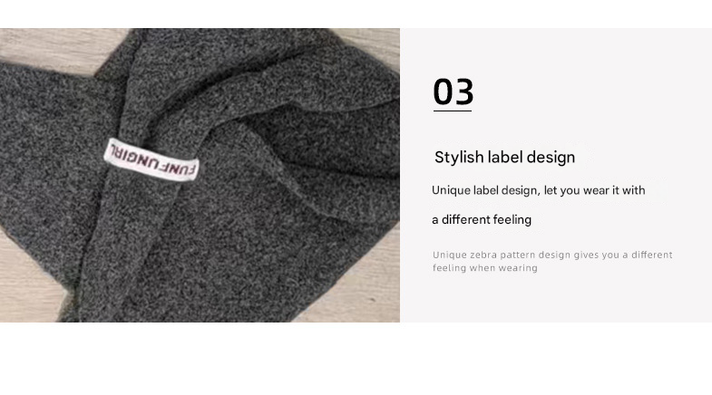 2-Piece Blue Elegant Wool Blend Triangle Scarf - Luxurious Knit Shawl for Women (39 x 110cm) - Image 3