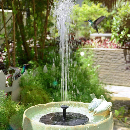 16cm Solar Floating Fountain with LED Light for Bird Bath and Pond - Image 2