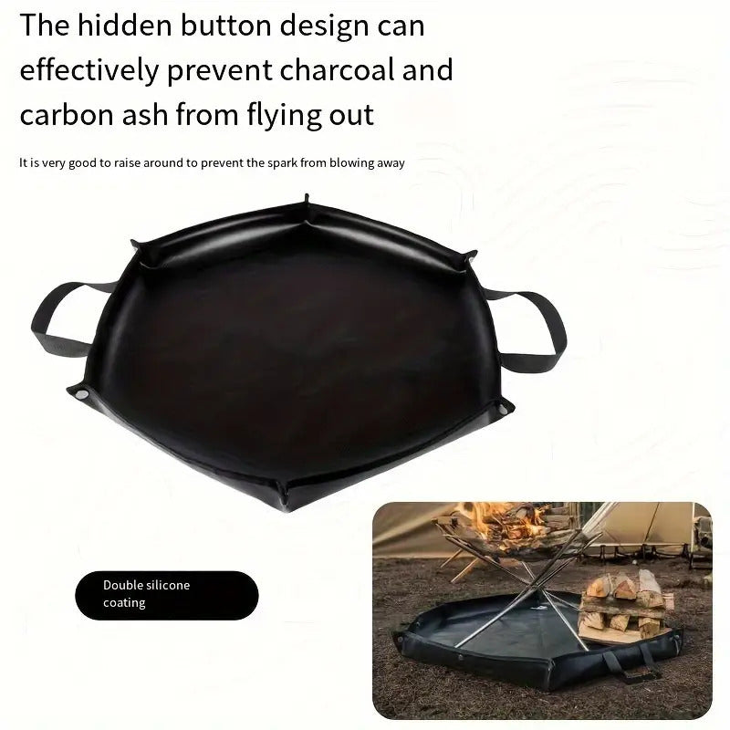 92 x 104 cm Hexagonal Double-Sided Silicone Fireproof Mat for BBQ and Camping - Image 2