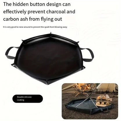 92 x 104 cm Hexagonal Double-Sided Silicone Fireproof Mat for BBQ and Camping - Image 2