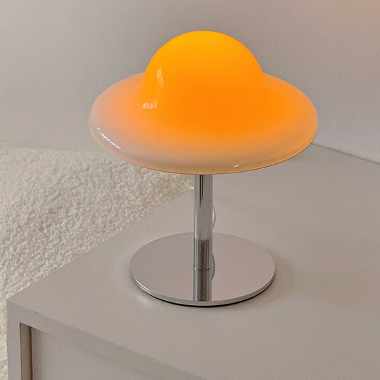 25cm Heart Egg Tart Table Lamp with Adjustable Color and Brightness