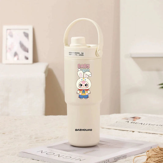 Creamy White - Baby 3 30oz Ceramic-Lined Insulated Tumbler with Handle, 735ml Stainless Steel Travel Mug