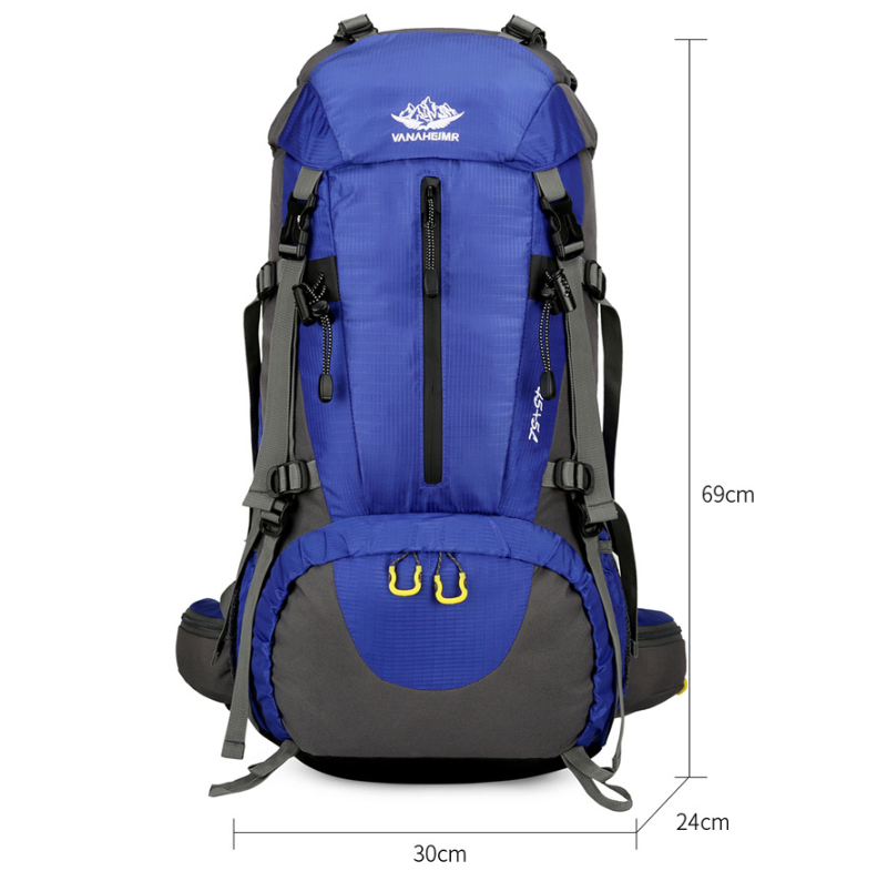 Orange Nylon Hiking Backpack - Multifunctional Outdoor Sports Bag - Image 3