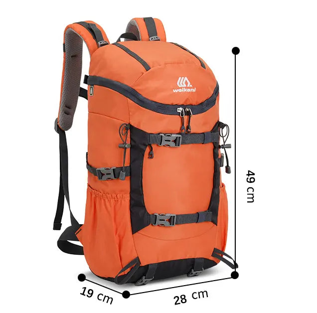 Black 20L Women's Orange Mountaineering Backpack - Water-Resistant - Image 2