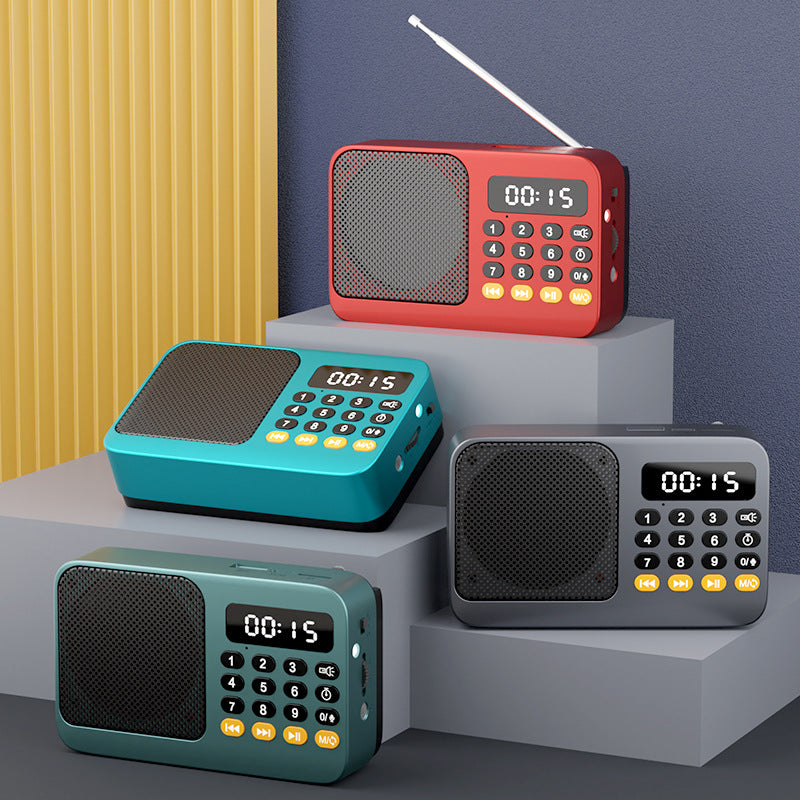 Portable Digital Music Player & FM Radio,4 Playback Modes, LED Flashlight(Gray) - Image 2