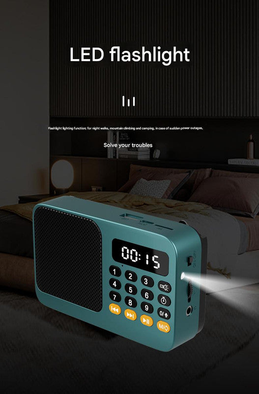 Portable Digital Music Player & FM Radio,4 Playback Modes, LED Flashlight(Gray) - Image 5