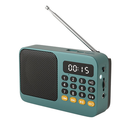 Portable Digital Music Player & FM Radio,4 Playback Modes, LED Flashlight(Green)