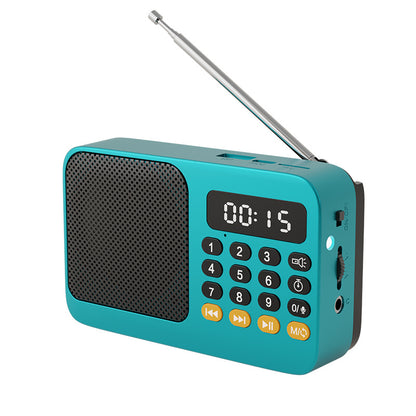 Portable Digital Music Player & FM Radio,4 Playback Modes, LED Flashlight(Blue)