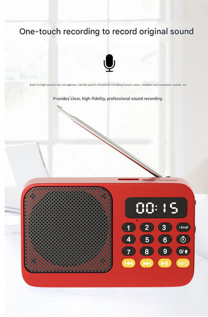 Portable Digital Music Player & FM Radio,4 Playback Modes, LED Flashlight(White) - Image 7