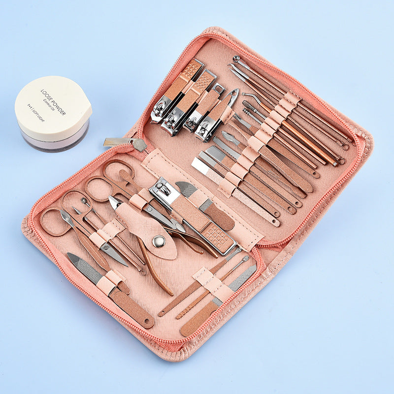 30-Piece Professional Manicure & Pedicure Set,Stainless Steel Grooming Kit(blue) - Image 2