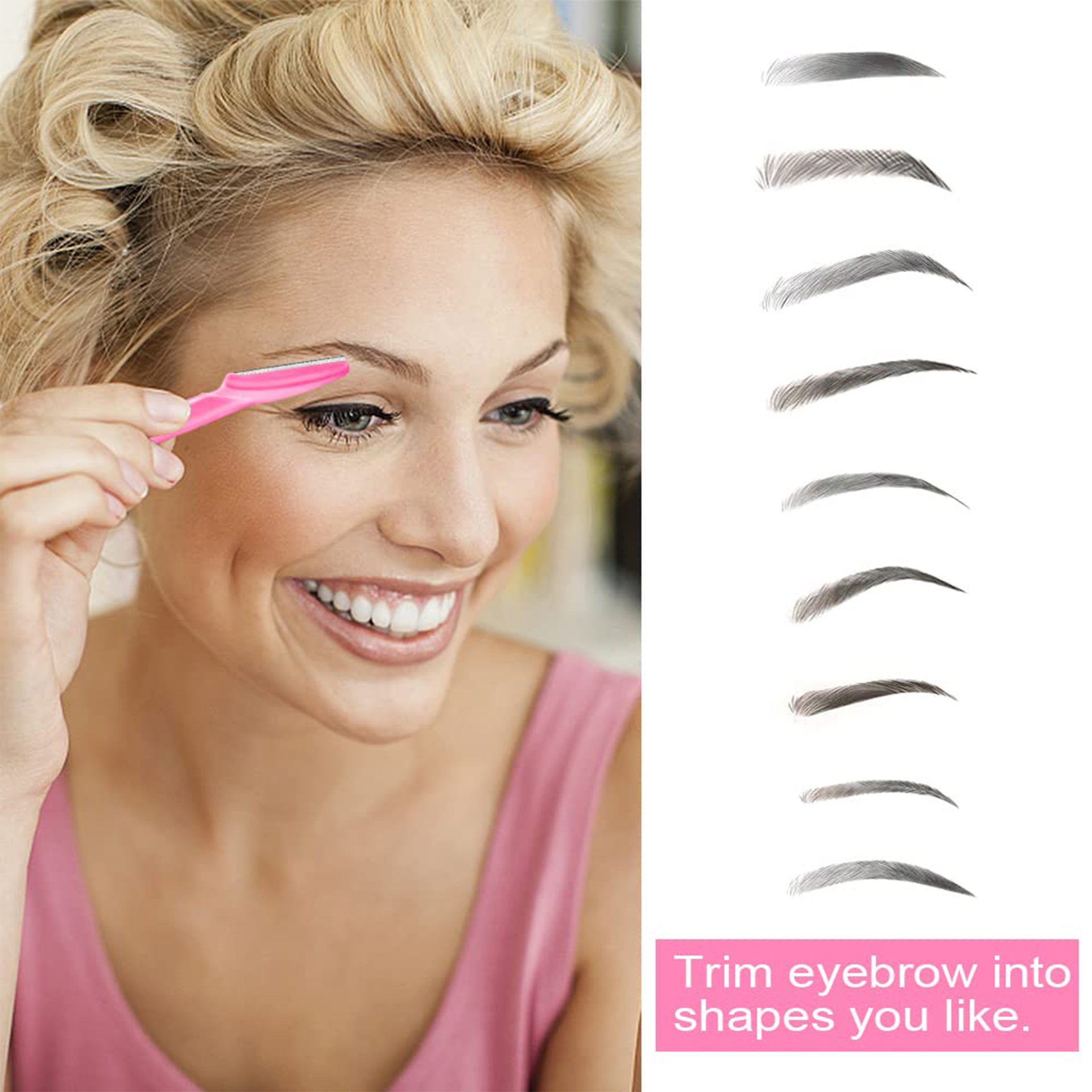 40-Piece Eyebrow Razor & Dermaplaning Tool Set(Colorful) - Image 5