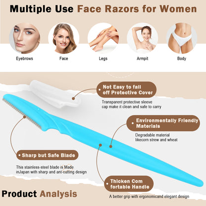 40-Piece Eyebrow Razor & Dermaplaning Tool Set(Pink) - Image 8
