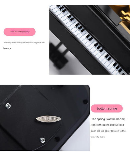 Classical Grand Piano Music Box with Dancing Ballerina(Dancing girl version - pink) - Image 5