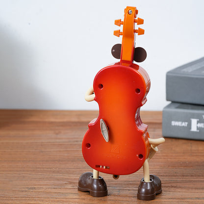 Dancing Musical Instrument Figurines - Wind-Up Guitar & Cello Toys with Moving Parts(Violin) - Image 5