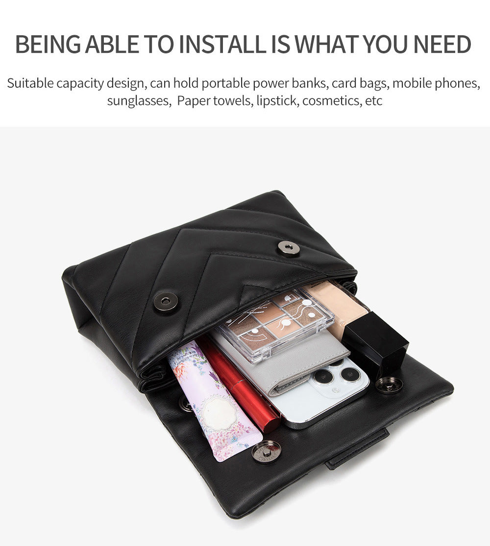 Elegant Quilted Leather Chain Bag with Bird Head Clasp(Pink) - Image 7