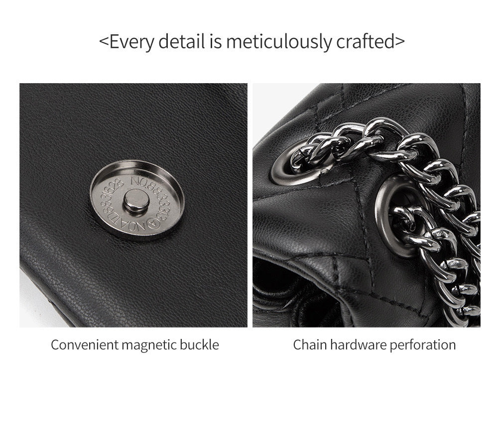 Elegant Quilted Leather Chain Bag with Bird Head Clasp(White) - Image 6