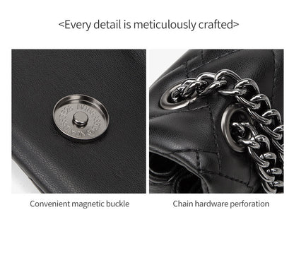 Elegant Quilted Leather Chain Bag with Bird Head Clasp(White) - Image 6