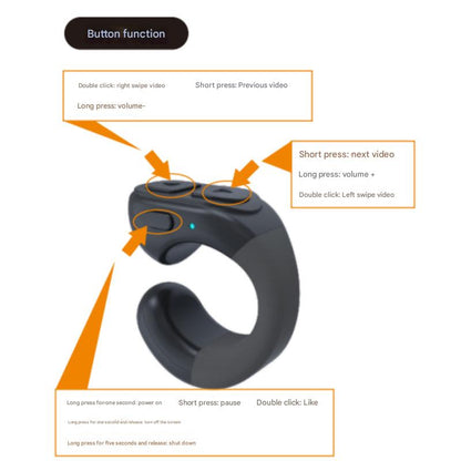 Fingertip Remote Control Ring for TikTok, Kindle & Short Video Apps - Page Turner(Pink) - Image 2