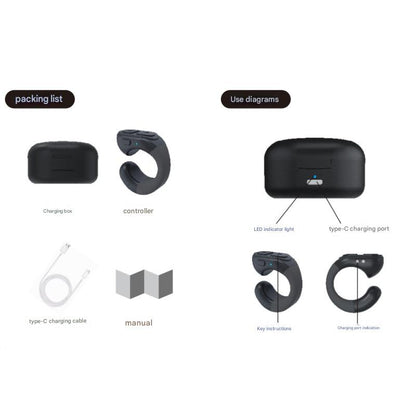 Fingertip Remote Control Ring for TikTok, Kindle & Short Video Apps - Page Turner(Black) - Image 3