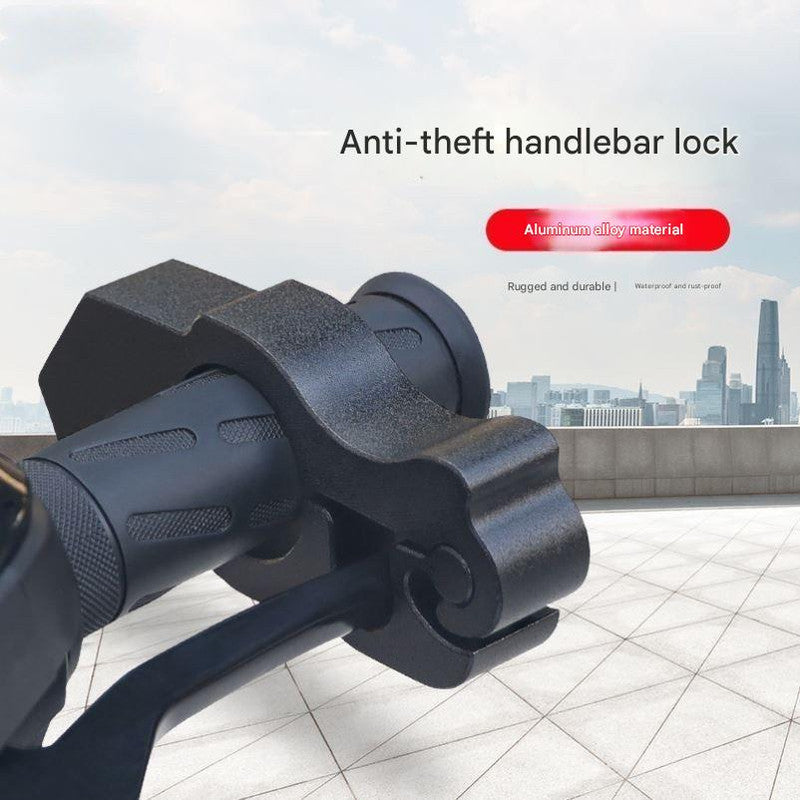 Motorcycle & Scooter Handlebar Grip Lock - Anti-Theft Brake Lever Lock(black) - Image 2