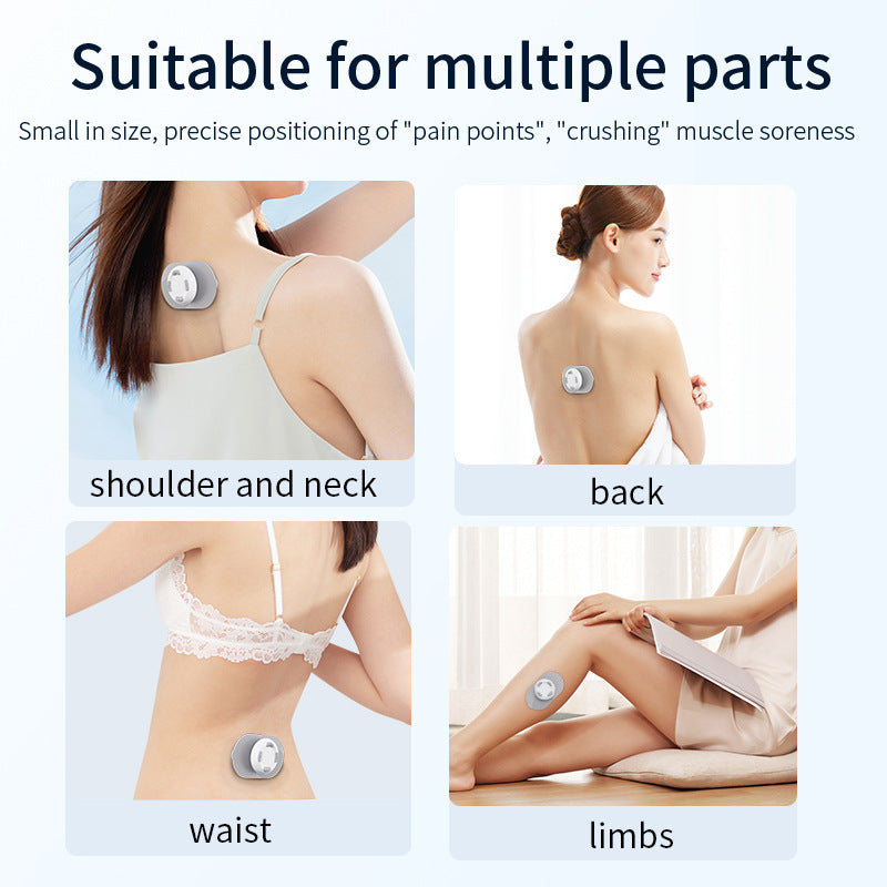 Smart Cervical Spine EMS Massager Sticker with Remote Control & Charging Case - 6 Modes, 16 Strengths(white) - Image 5