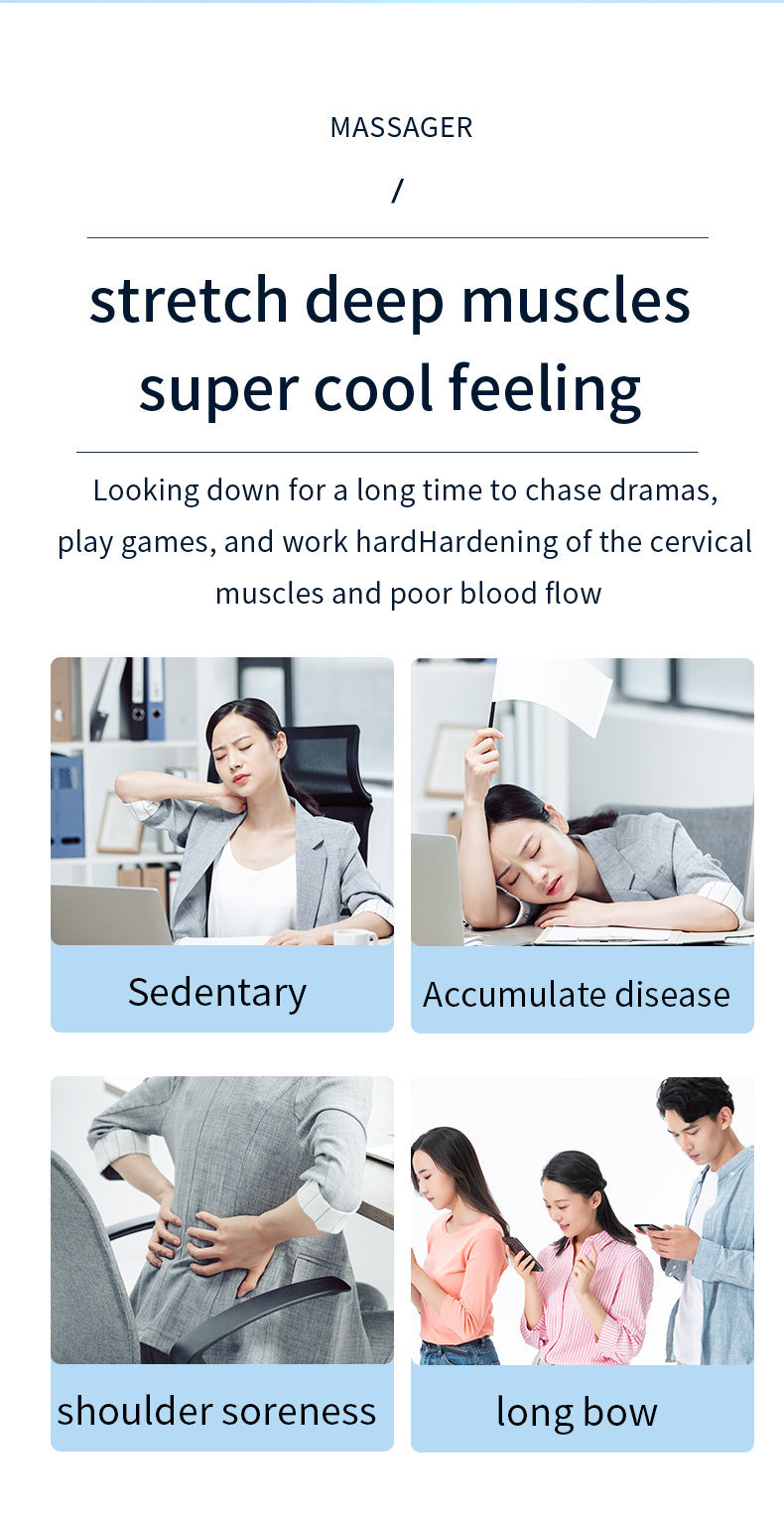 Smart Cervical Spine EMS Massager Sticker with Remote Control & Charging Case - 6 Modes, 16 Strengths(white) - Image 7
