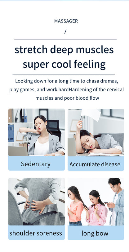 Smart Cervical Spine EMS Massager Sticker with Remote Control & Charging Case - 6 Modes, 16 Strengths(white) - Image 7