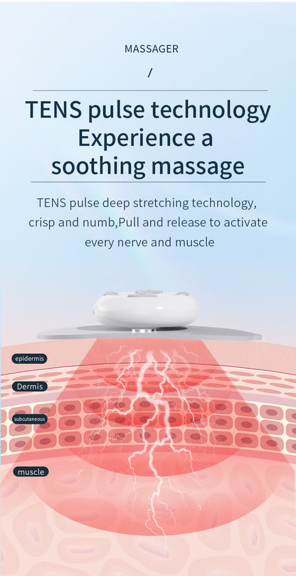 Smart Cervical Spine EMS Massager Sticker with Remote Control & Charging Case - 6 Modes, 16 Strengths(white) - Image 8