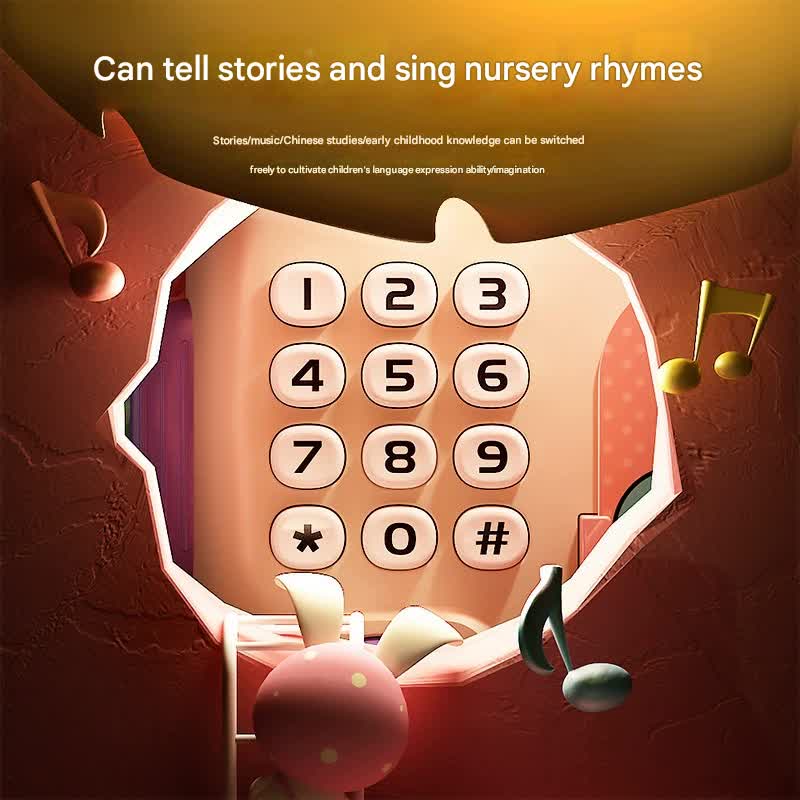 Interactive Kids' Piggy Bank Safe with Music, Stories & Password Lock(Cyan) - Image 3