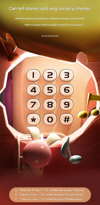 Interactive Kids' Piggy Bank Safe with Music, Stories & Password Lock(Cyan) - Image 5