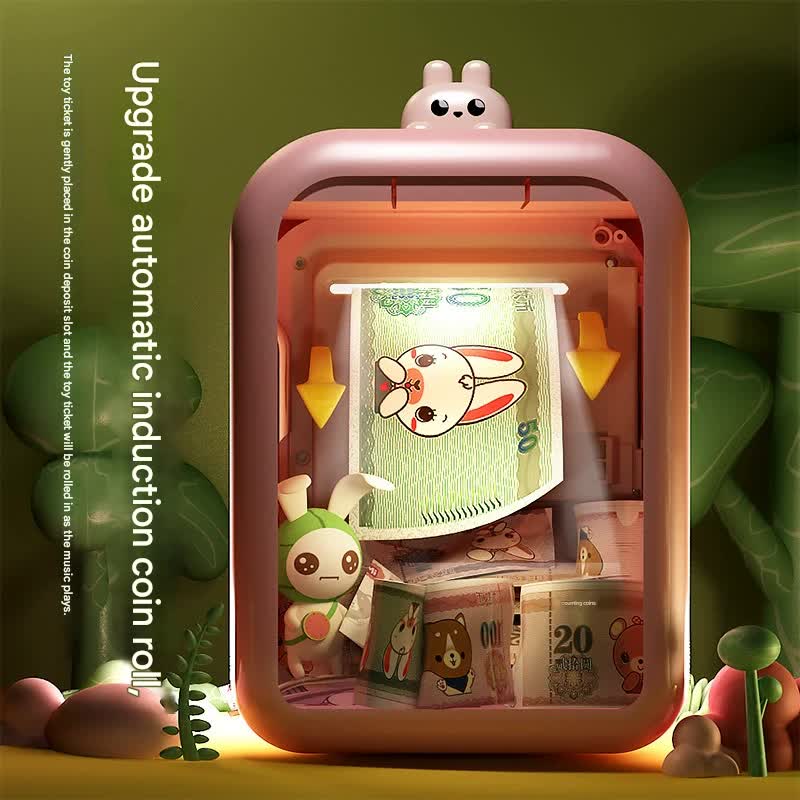 Interactive Kids' Piggy Bank Safe with Music, Stories & Password Lock(Pink) - Image 2