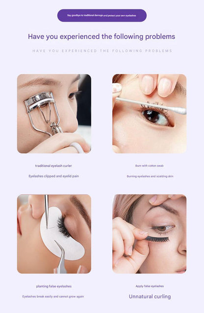 Heated Eyelash Curler with 2 Temperature Controls, Long-Lasting Curl(white) - Image 4