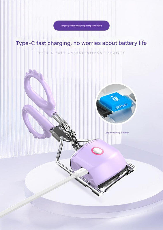 Heated Eyelash Curler with 2 Temperature Controls, Long-Lasting Curl(white) - Image 5