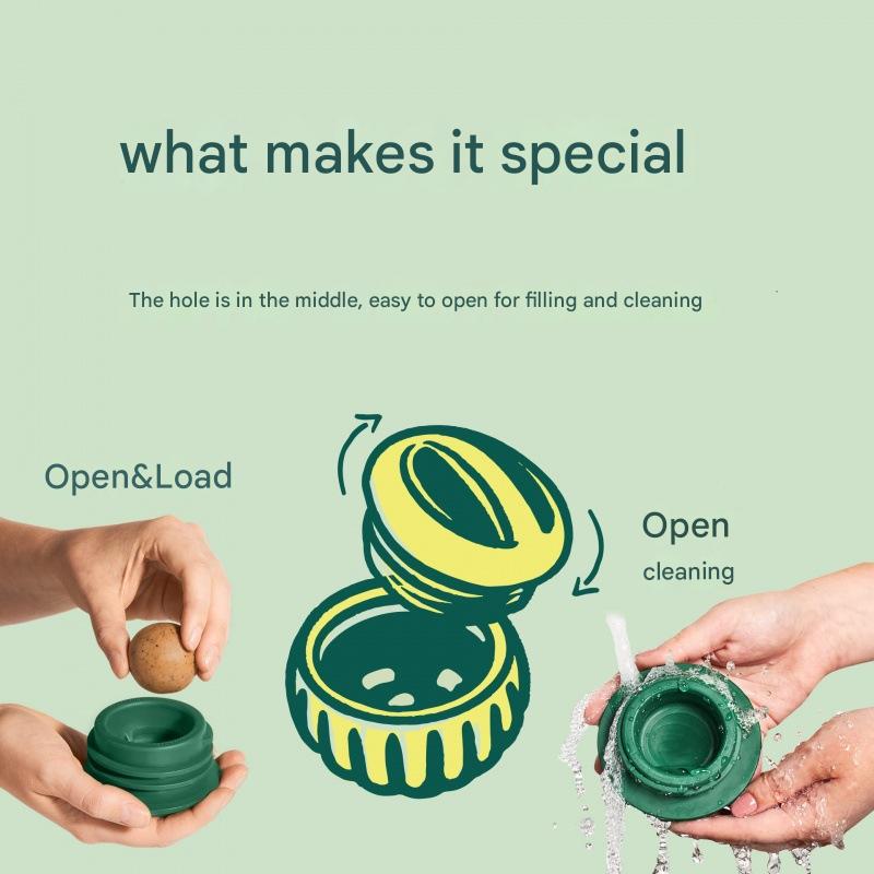 Interactive Dog Treat Dispensing Ball & Silicone Treat Mold Set - Durable,  Dishwasher Safe(green) - Image 2