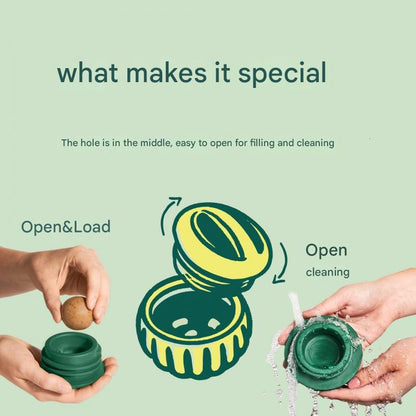 Interactive Dog Treat Dispensing Ball & Silicone Treat Mold Set - Durable,  Dishwasher Safe(green) - Image 2