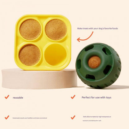 Interactive Dog Treat Dispensing Ball & Silicone Treat Mold Set - Durable,  Dishwasher Safe(orange) - Image 4