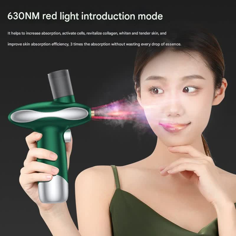 Portable Nano Facial Steamer & Oxygen Sprayer with Red/Blue Light Therapy(blue) - Image 3