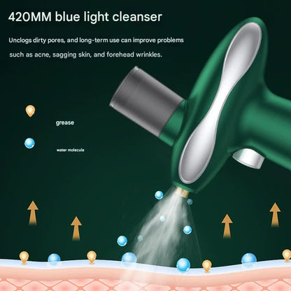 Portable Nano Facial Steamer & Oxygen Sprayer with Red/Blue Light Therapy(white) - Image 4