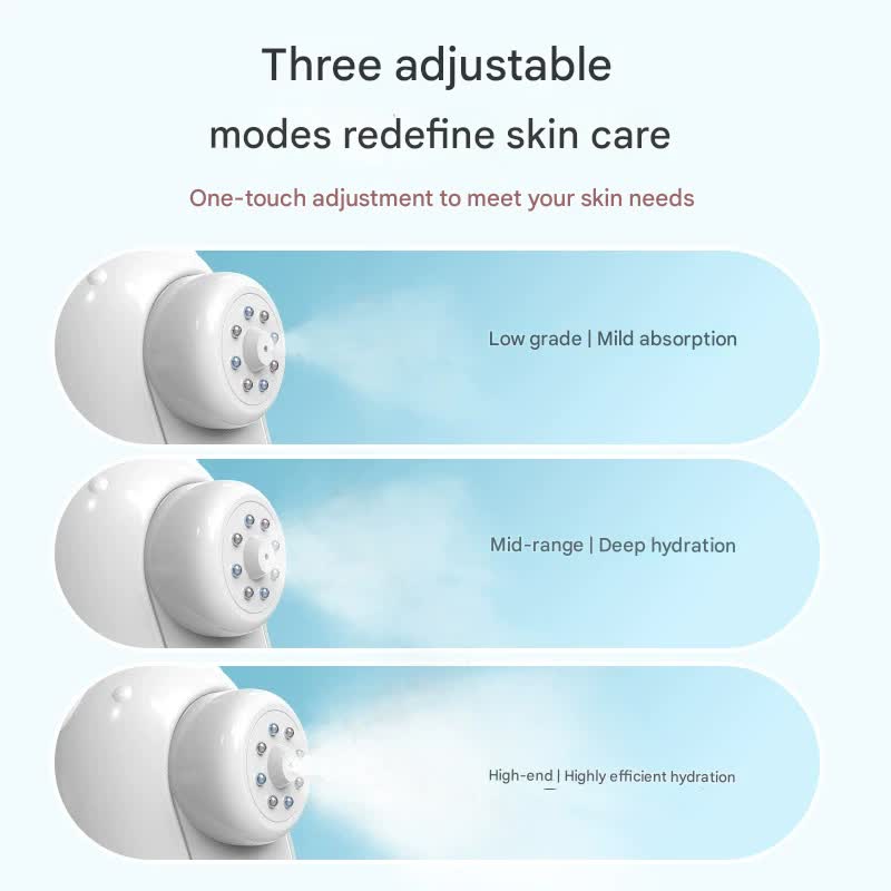 Nano Facial Mist Sprayer & Oxygen Injector - 3 Modes, Deep Hydration & Serum Absorption(pink) - Image 2