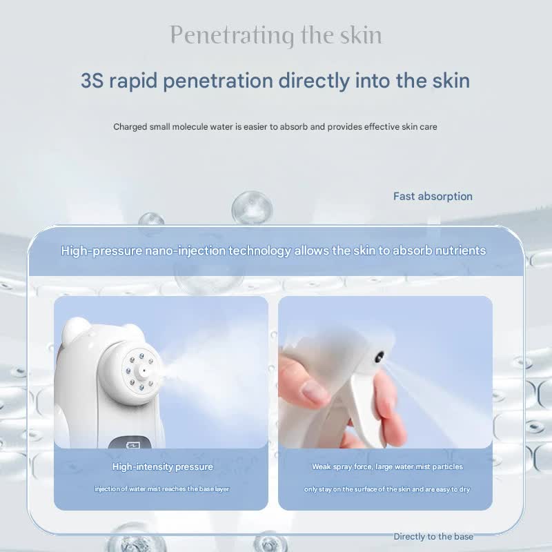 Nano Facial Mist Sprayer & Oxygen Injector - 3 Modes, Deep Hydration & Serum Absorption(pink) - Image 3