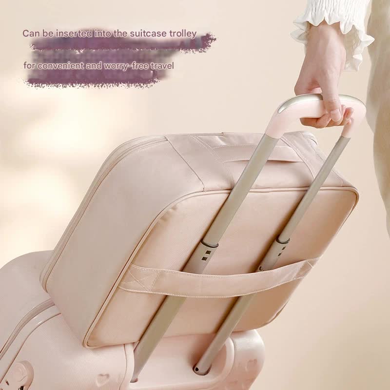Multi-Functional Document & Certificate Organizer Bag with Combination Lock(Light pink) - Image 3