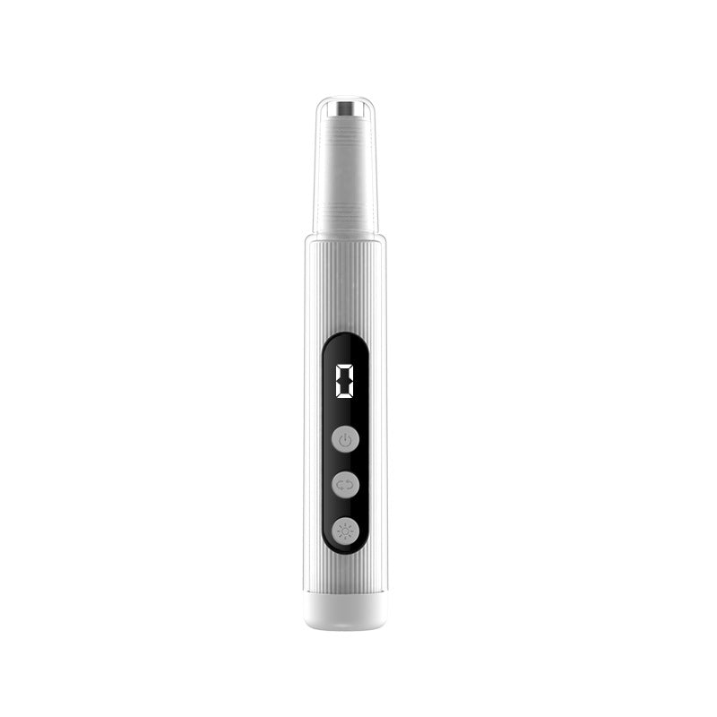 Portable Cordless Electric Nail Drill Kit with UV Lamp - 0-20000RPM, LED Display, 12 Bits(White)